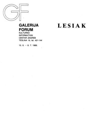 katalog izložbe - ivan lesiak