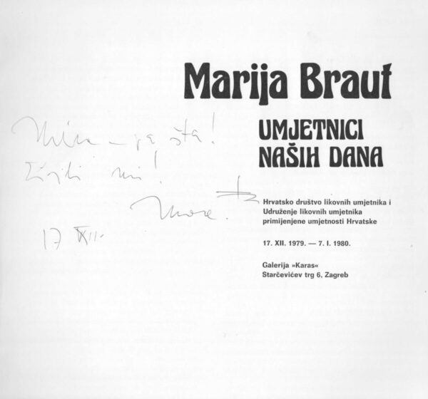 marija braut, umjetnici naših dana