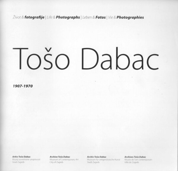 tošo dabac, katalog izložbe