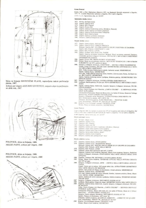 goran petercol, katalog izložbe
