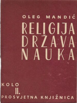 oleg mandić: religija, državna nauka