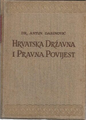 antun dabinović: hrvatska državna i pravna povijest