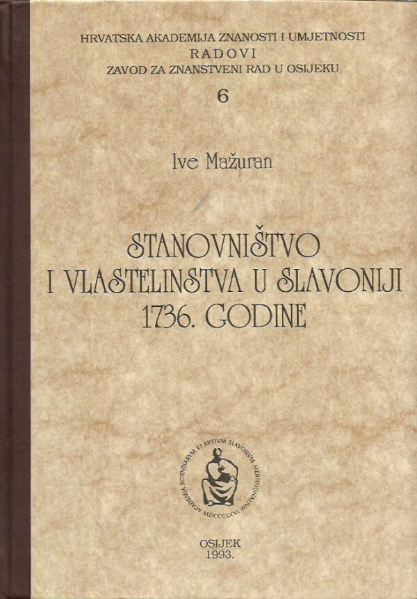 ive mažuran: stanovništvo i vlastelinstva u slavoniji 1736. godine i njihova ekonomska podloga