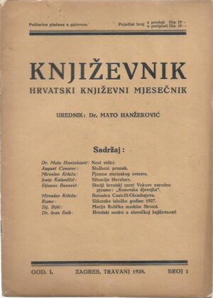 književnik br. 1, ur. mato hanžeković