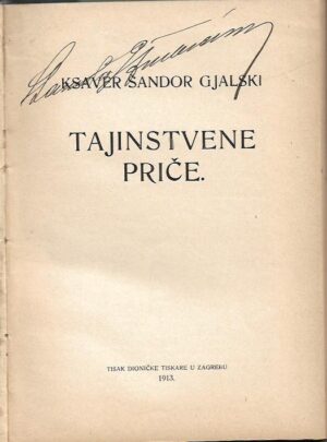 ksaver Šandor gjalski: tajinstvene priče