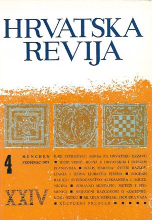 vinko nikolić (ur.): hrvatska revija - 24, 4