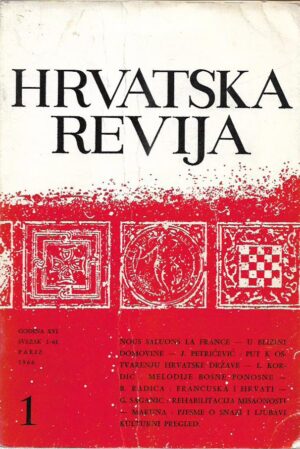 vinko nikolić (ur.): hrvatska revija - 16, 1