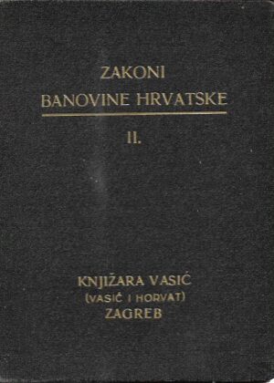 zakoni banovine hrvatske ii.