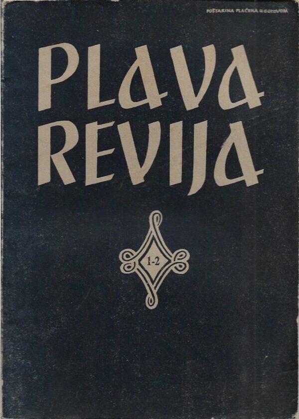 janko skrbin (ur.): plava revija, mjesečnik intelektualne mladeži, god. iii, br. 1-2