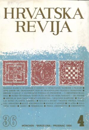 vinko nikolić (ur.): hrvatska revija - 36, 4