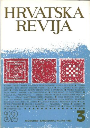 vinko nikolić (ur.): hrvatska revija - 32, 3