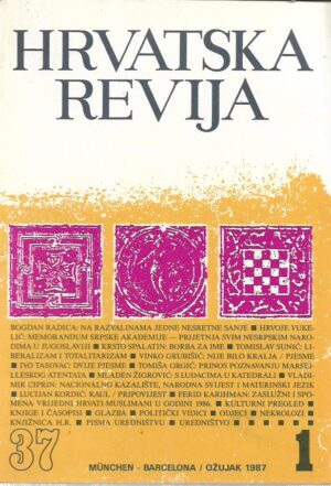 vinko nikolić (ur.): hrvatska revija - 37, 1