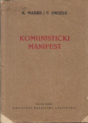 karl marx i friedrich englels: komunistički manifest