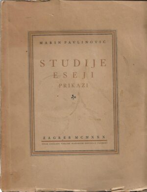 marin pavlinović: studije, eseji, prikazi