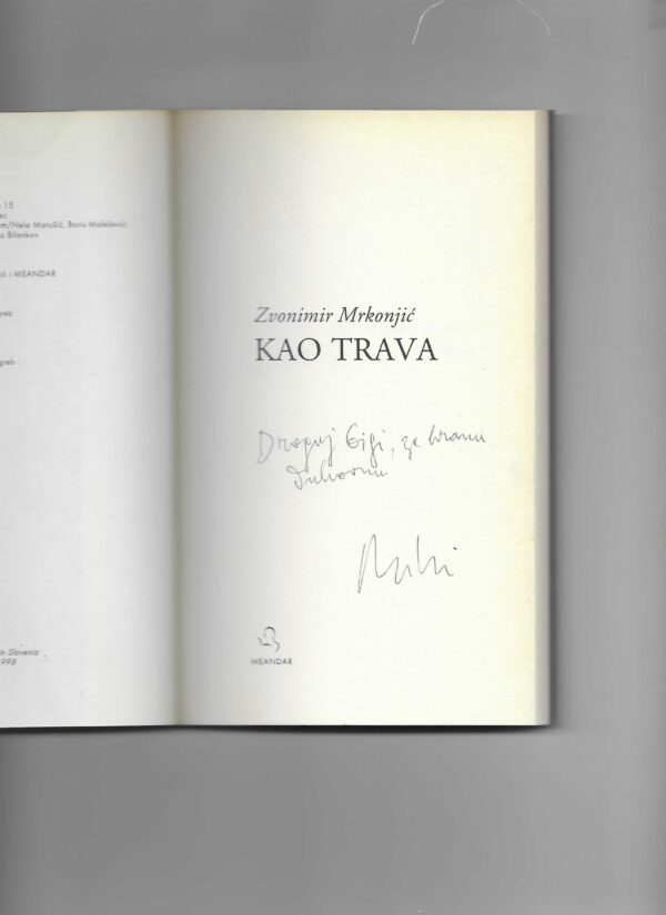 zvonimir mrkonjić: kao trava