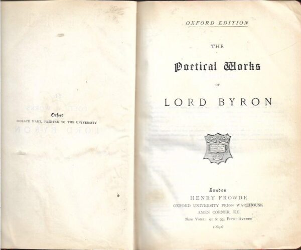 the poetical works of lord byron