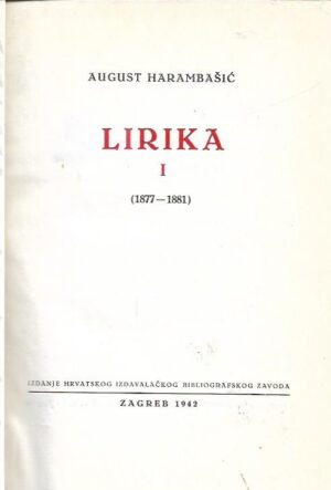 august harambašić: lirika (1-3)