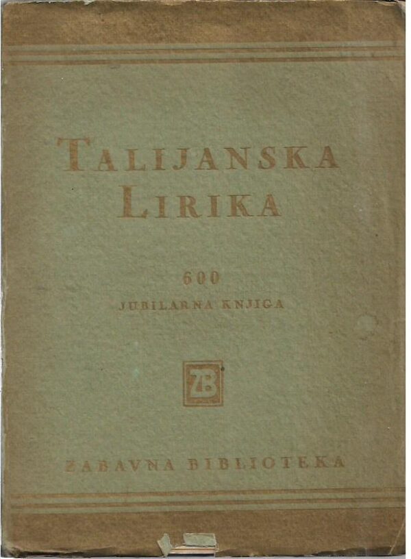 o. delorko i a. nizeteo: talijanska lirika