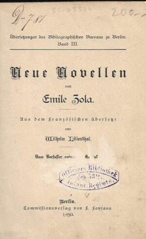 emile zola: neue novellen