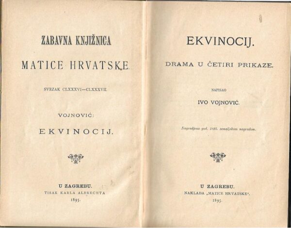 ivo vojnović: ekvinocij - drama u četiri prikaze