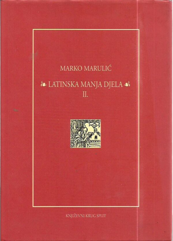 marko marulić: latinska manja djela ii