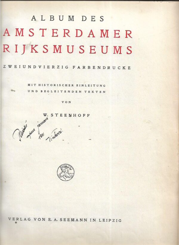 w. steenhoff: album des amsterdamer rijksmuseums