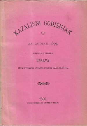 skupina autora: kazališni godišnjak za godinu 1899.