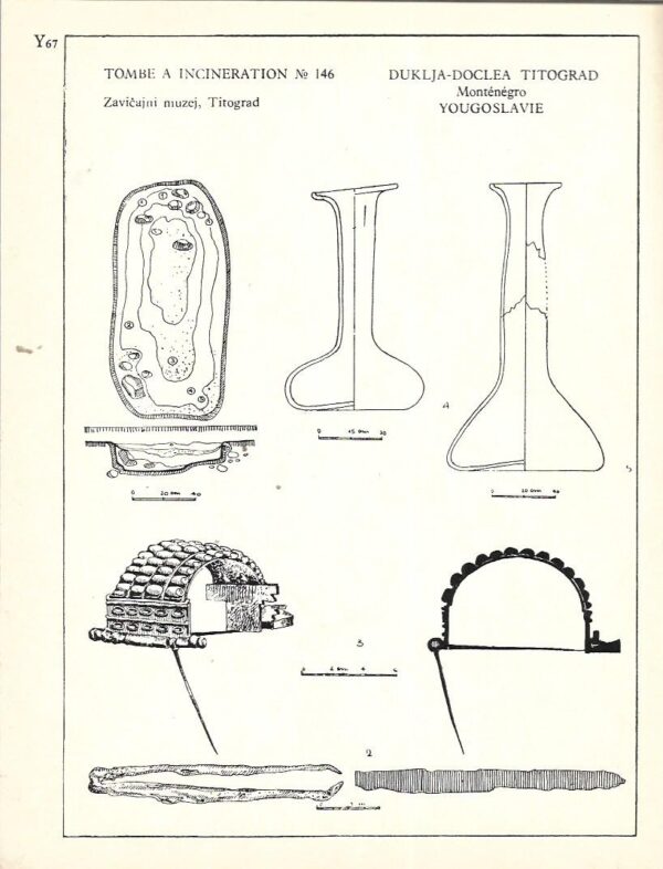 m. garašanin et j. kastelić (ur.): inventaria archaeologica  - corpus des ensembles archeologiques - la necropole romaine a duklja, pres de titograd en montenegro