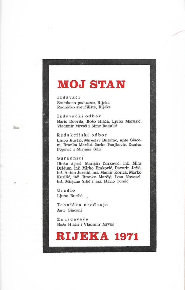 ljubo buršić (ur.): moj stan