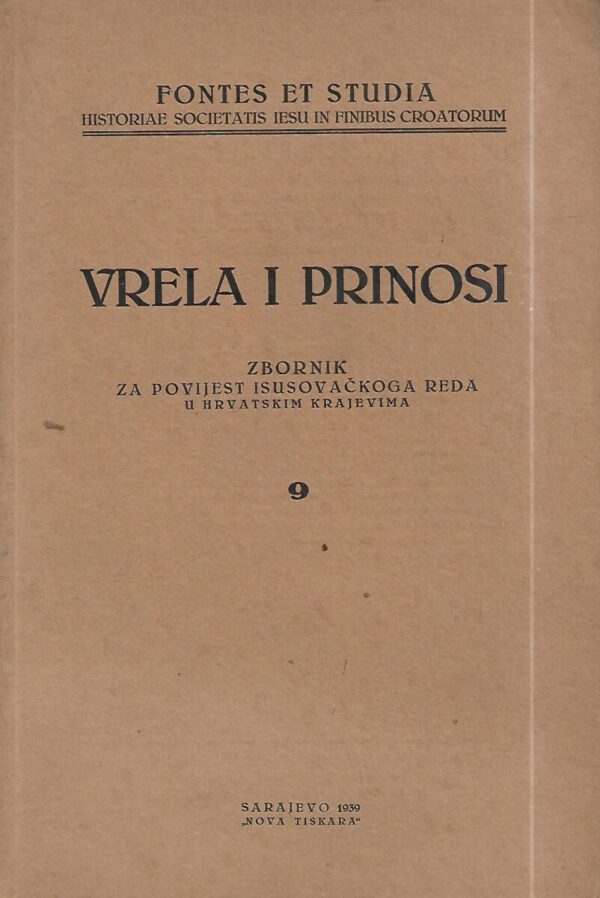 miroslav vanino d. i.: vrela i prinosi