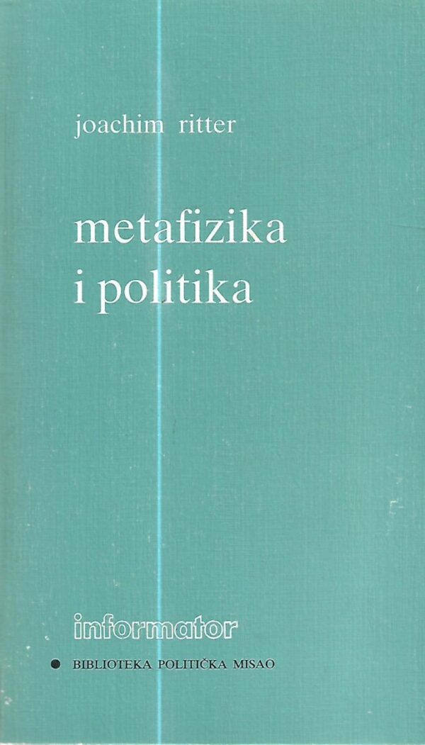 joachim ritter: metafizika i politika