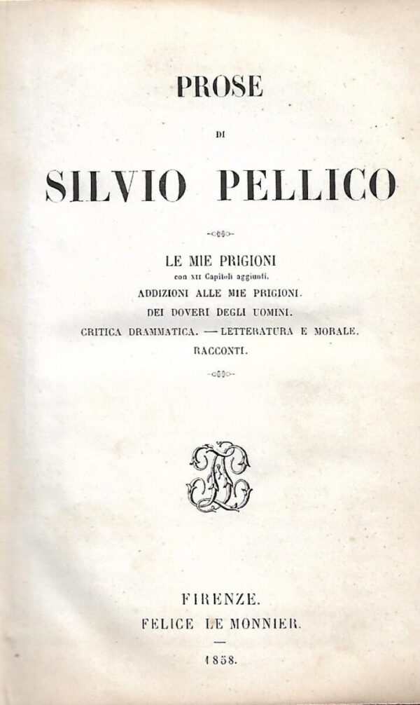 silvio pellico: prose