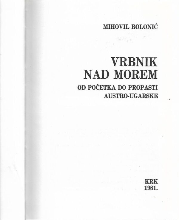 mihovil bolonić: vrbnik nad morem