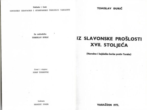 tomislav Đurić: iz slavonske prošlosti xvii. stoljeća