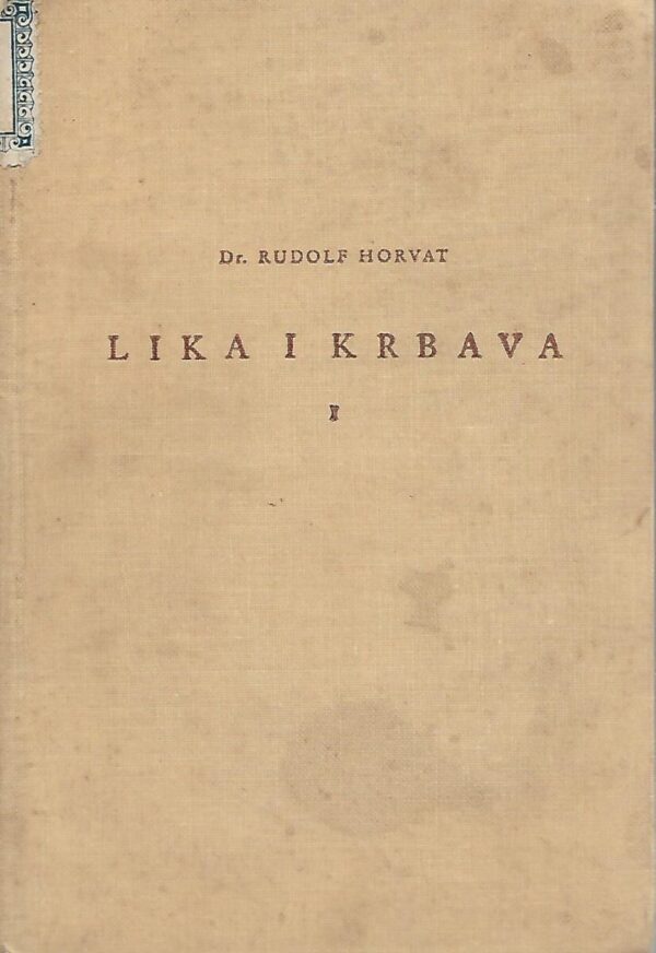 rudolf horvat: lika i krbava