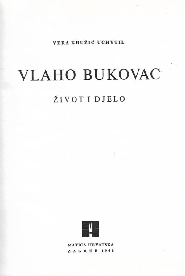 vera kružić-uchytil: vlaho bukovac - život i djelo