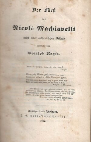 der fürst von niccolò machiavelli