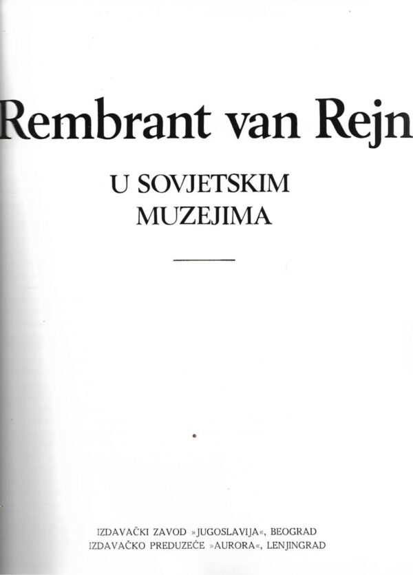 rembrandt van rejn u sovjetskim muzejima