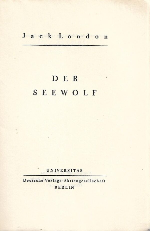 jack london: der seewolf