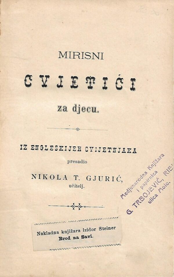 nikola t. gjurić: mirisni cvjetići za djecu