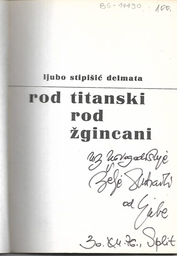 ljubo stipišić delmata: rod titanski rod žgincani