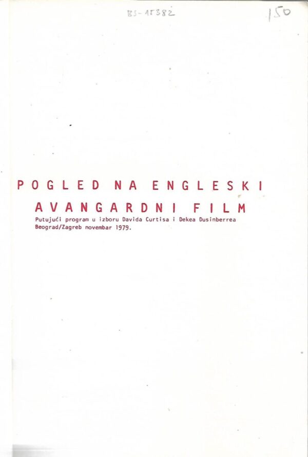 bojana pejić (ur.): pogled na engleski avangardni film