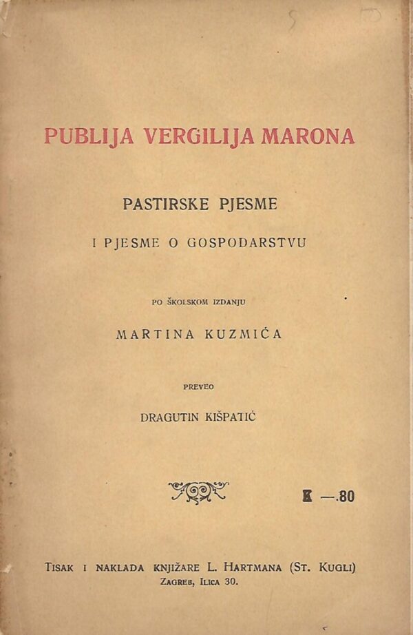 publije vergilije maron: pastirske pjesme i pjesme o gospodarstvu