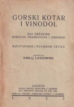 emilij laszowski: gorski kotar i vinodol