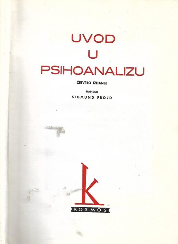 sigmund freud: uvod u psihoanalizu