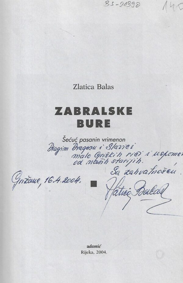 zlatica balas: zabralske bure