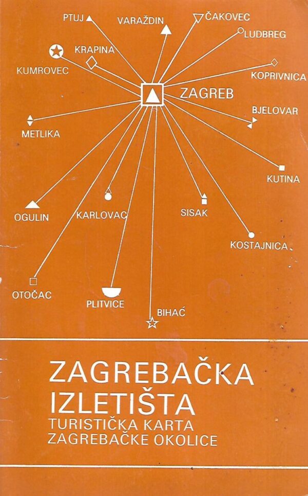 zagrebačka izletišta - turistička karta zagrebačke okolice