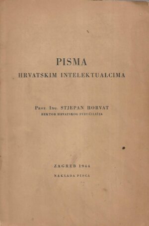 stjepan horvat: pisma hrvatskim intelektualcima