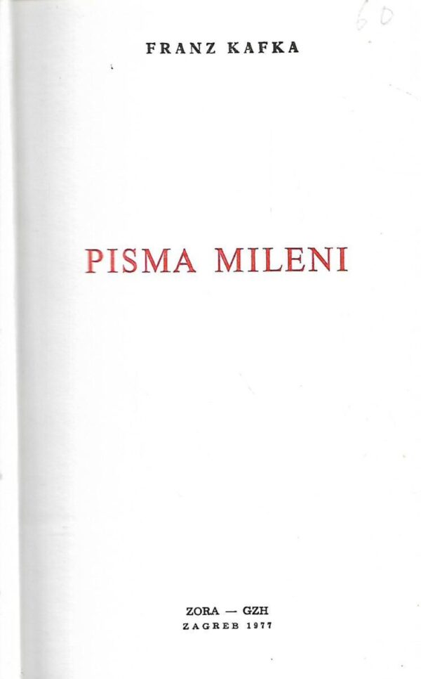 franz kafka: pisma mileni