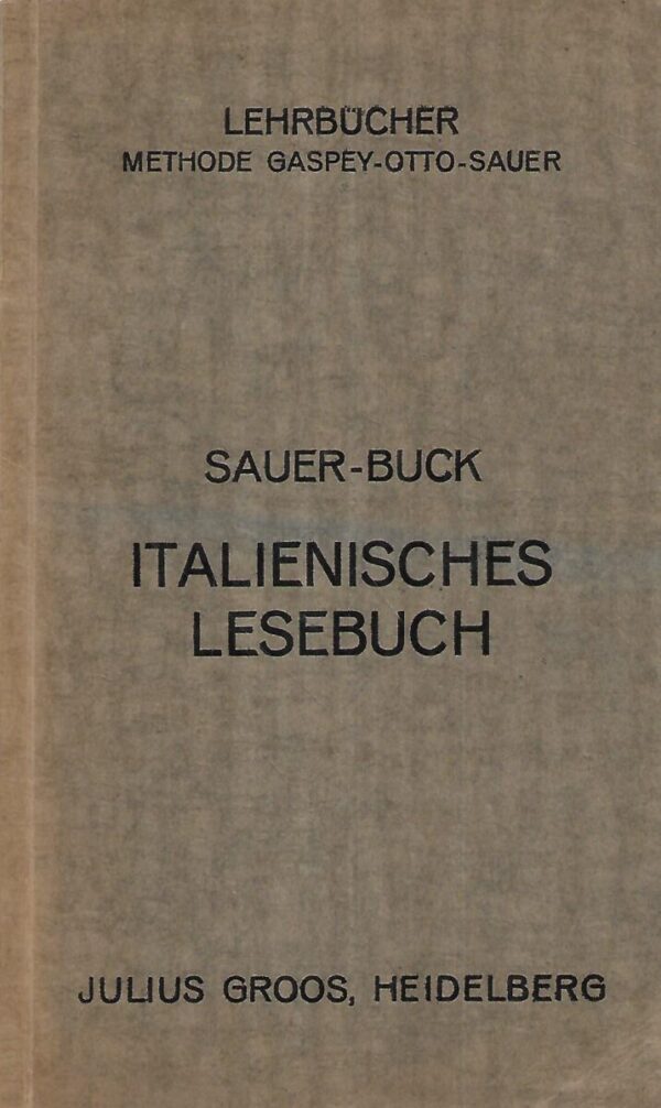 sauer i buck: italiensches lesebuch